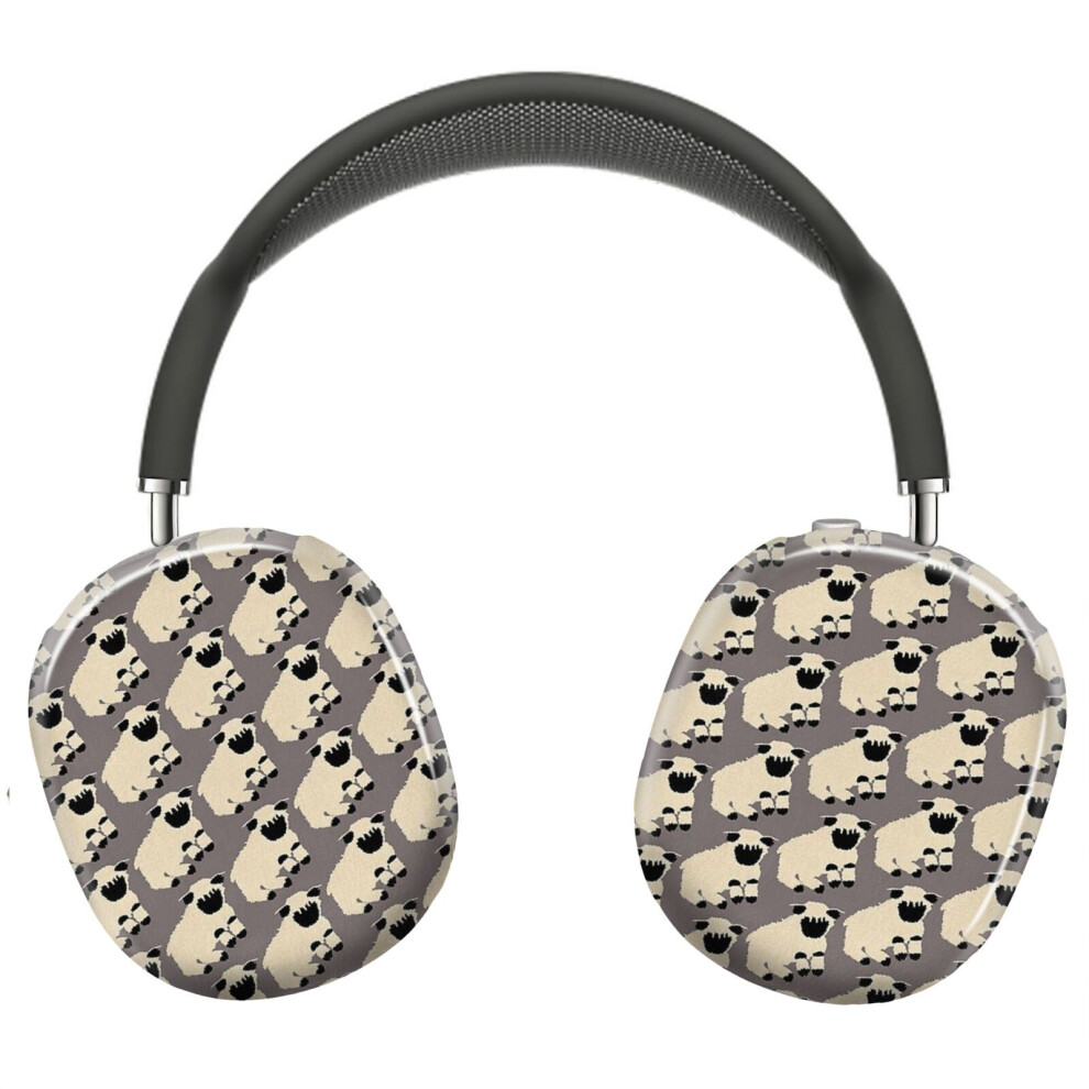 (Leaping Valais Nose Sheep_8300) Protective Cover For Airpods Max Headphones Aesthetic Print Snap On Cases Black 8841579082613