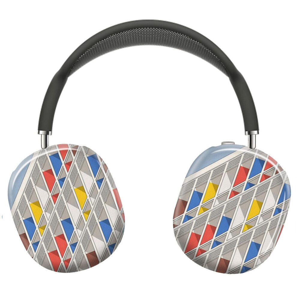 (Le Corbusier Architecture Minimalist Illustration Facade Cité Radieuse_3495) Protective Cover For Airpods Max Headphones Aesthetic Print Snap On Case 8841579082637