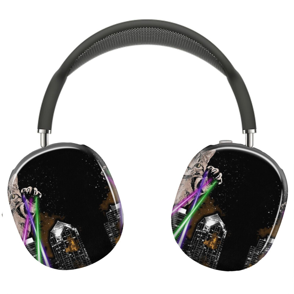 (Laser Cat Destroys City With Paws - Cute Adorable Kitten_10268) Protective Cover For Airpods Max Headphones Aesthetic Print Snap On Cases 8841579082804
