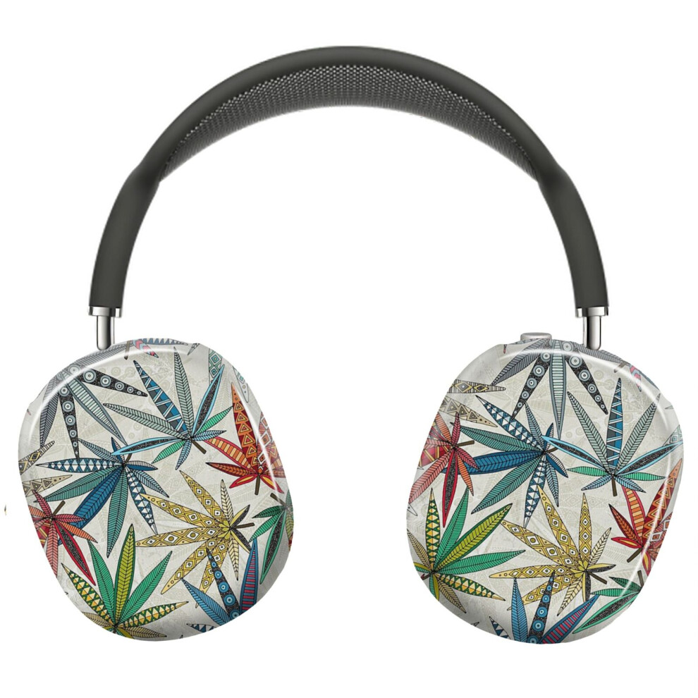 (Boho Weed Light_9206) Protective Cover For Airpods Max Headphones Aesthetic Print Snap On Cases 8841579042419
