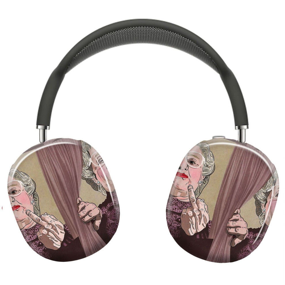 (Mrs Doubtfire Middle Finger - Illustration - Robin Williams - Film _5208) Protective Cover For Airpods Max Headphones Aesthetic Print Snap On Cases 8841579094111