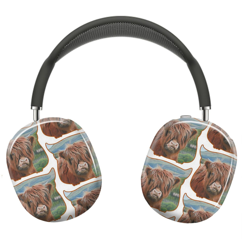 (Highland Cow Calf_6782) Protective Cover For Airpods Max Headphones Aesthetic Print Snap On Cases 8841579071792