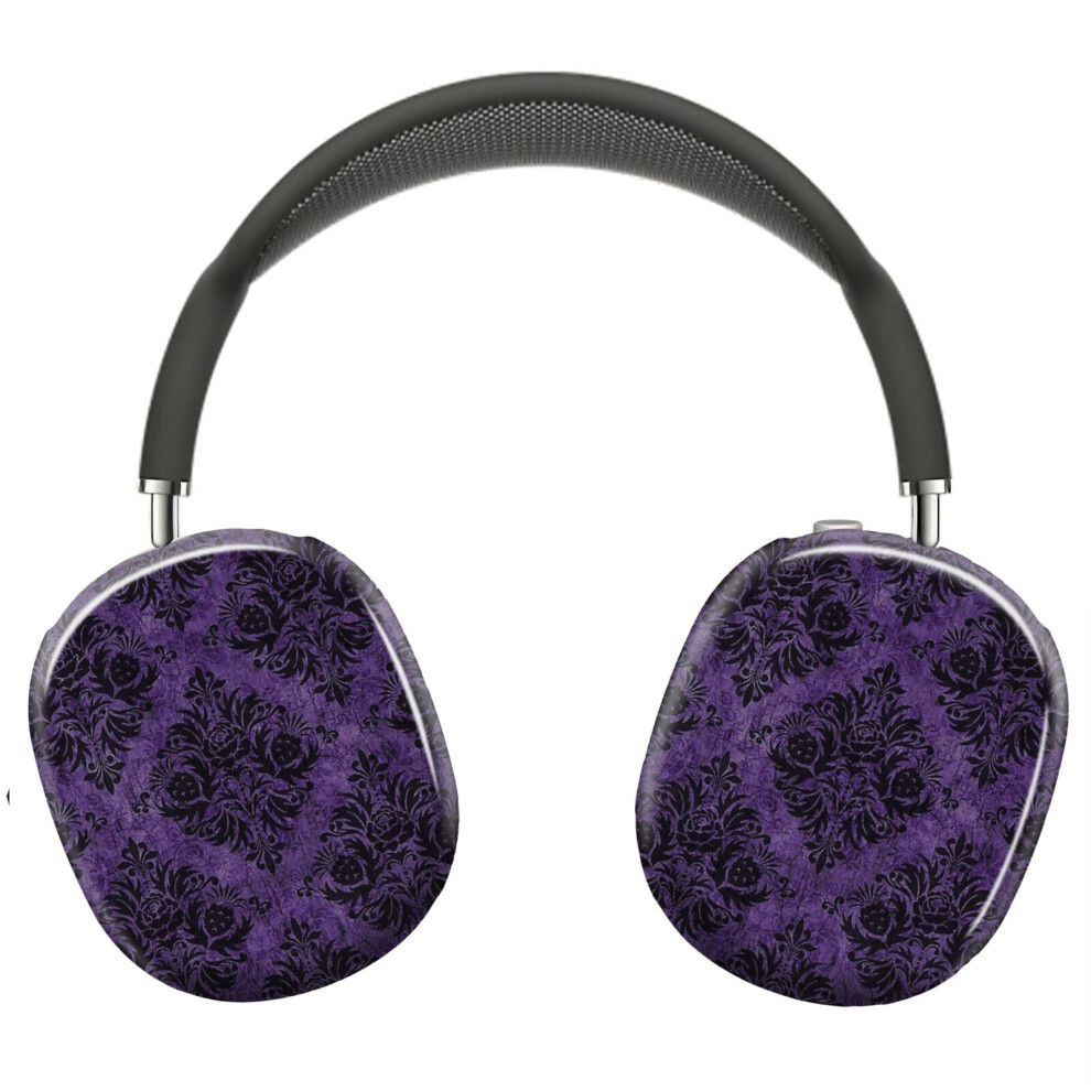 (Gothic Damask Purple_10767) Protective Cover For Airpods Max Headphones Aesthetic Print Snap On Cases 8841579055594