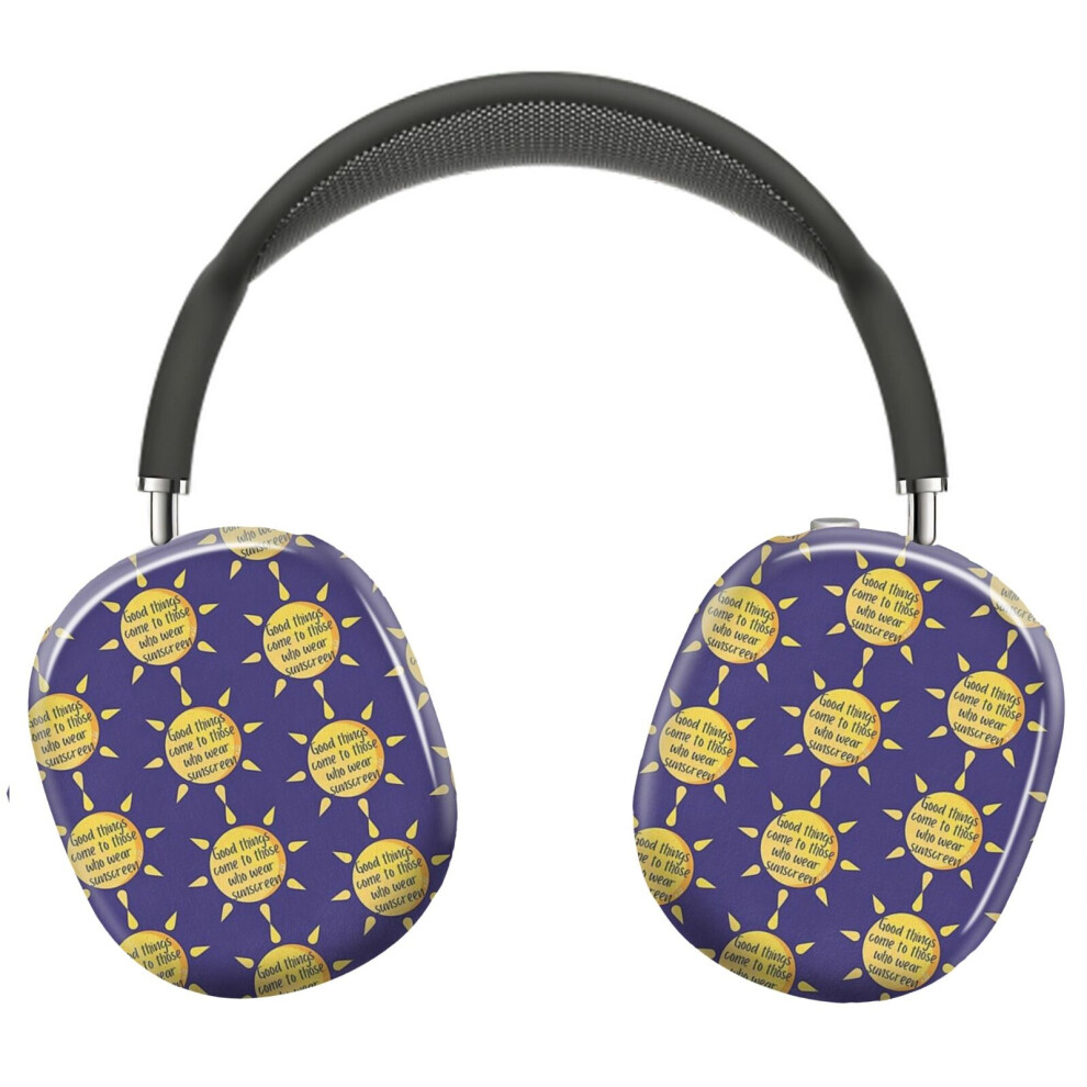 (Good Things Come To Those Who Wear Sunscreen_5394) Protective Cover For Airpods Max Headphones Aesthetic Print Snap On Cases 8841579055785