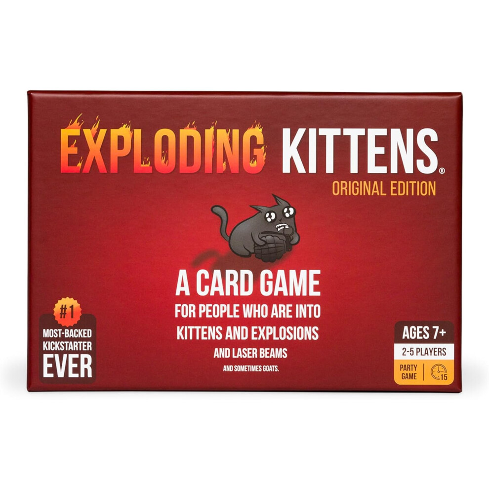 (Exploding Kittens Original Edition - Hilarious Game for Family Game Night - Funny Card Games for Ages 7 and Up - 56 Card) Exploding Kittens Party Pac