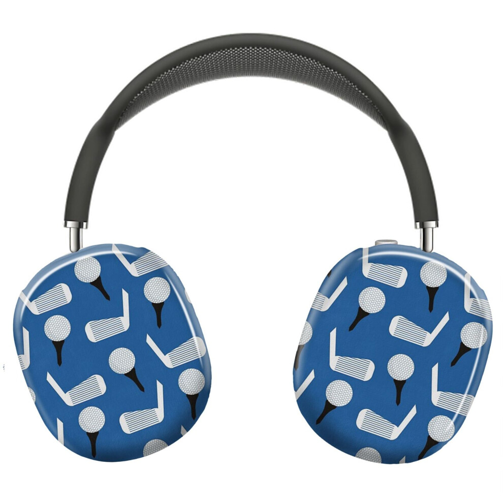 (Golf Pattern (Blue)_9493) Protective Cover For Airpods Max Headphones Aesthetic Print Snap On Cases Blue 8841579055921