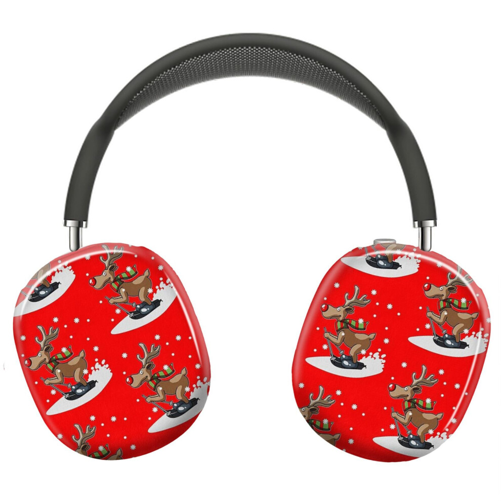(Cute Funny Reindeer Skiing - Merry Christmas!_9944) Protective Cover For Airpods Max Headphones Aesthetic Print Snap On Cases 8841579050995