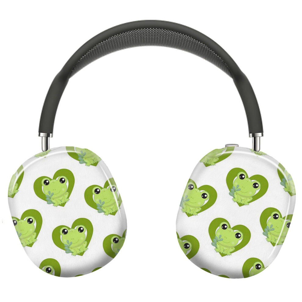 (Cute Frog Lover Heart_7114) Protective Cover For Airpods Max Headphones Aesthetic Print Snap On Cases 8841579051015