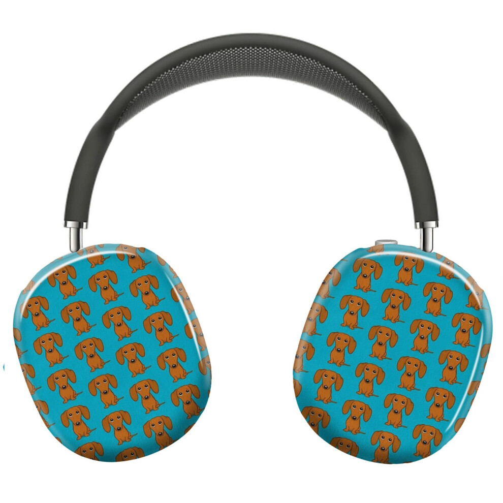 (Cute Dachshund Cartoon Wiener Dog_5766) Protective Cover For Airpods Max Headphones Aesthetic Print Snap On Cases 8841579051145