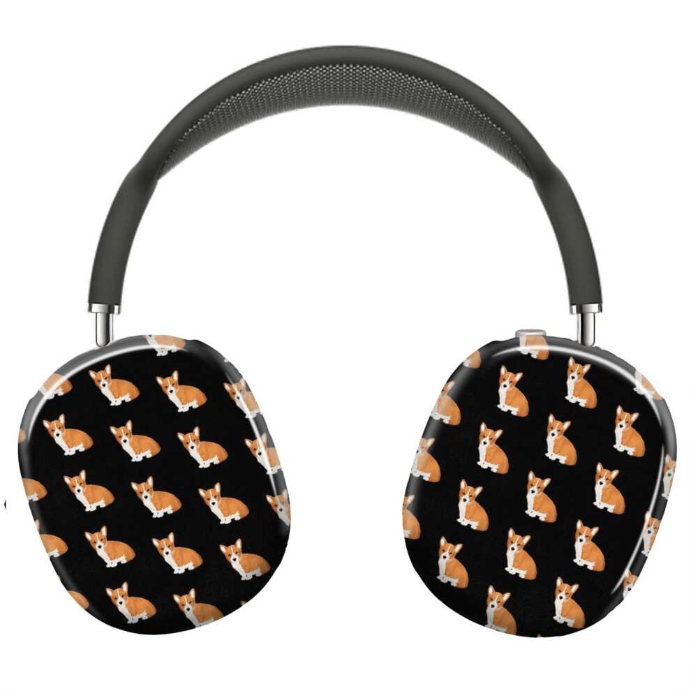(Cute Corgi Puppy Tshirt _7985) Protective Cover For Airpods Max Headphones Aesthetic Print Snap On Cases 8841579051183