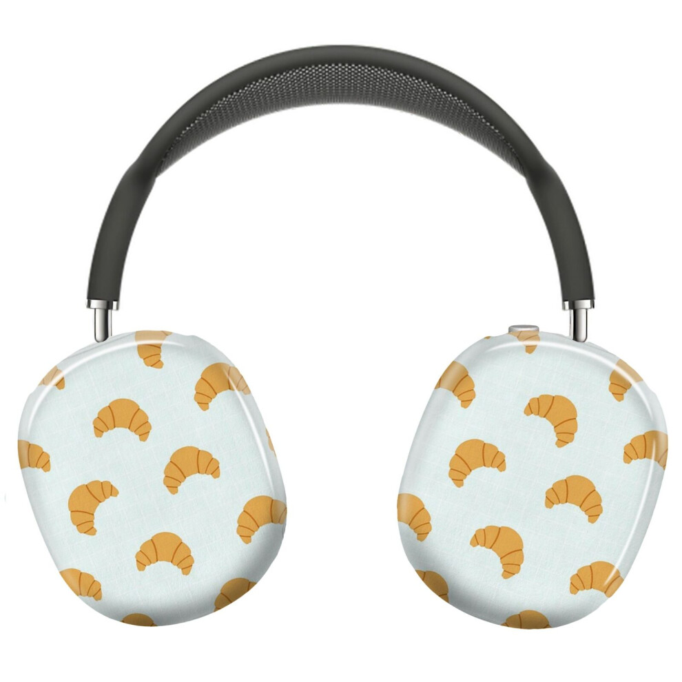 (Cute Croissant Print On Blue Background_6623) Protective Cover for AirPods Max Headphones Aesthetic Print Snap On Cases-image-OPC-PFH95CC-NEW
