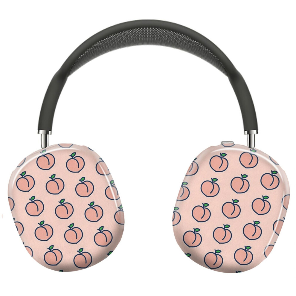 (Cute Butt Shaped Pattern_4221) Protective Cover For Airpods Max Headphones Aesthetic Print Snap On Cases Peach 8841579051411