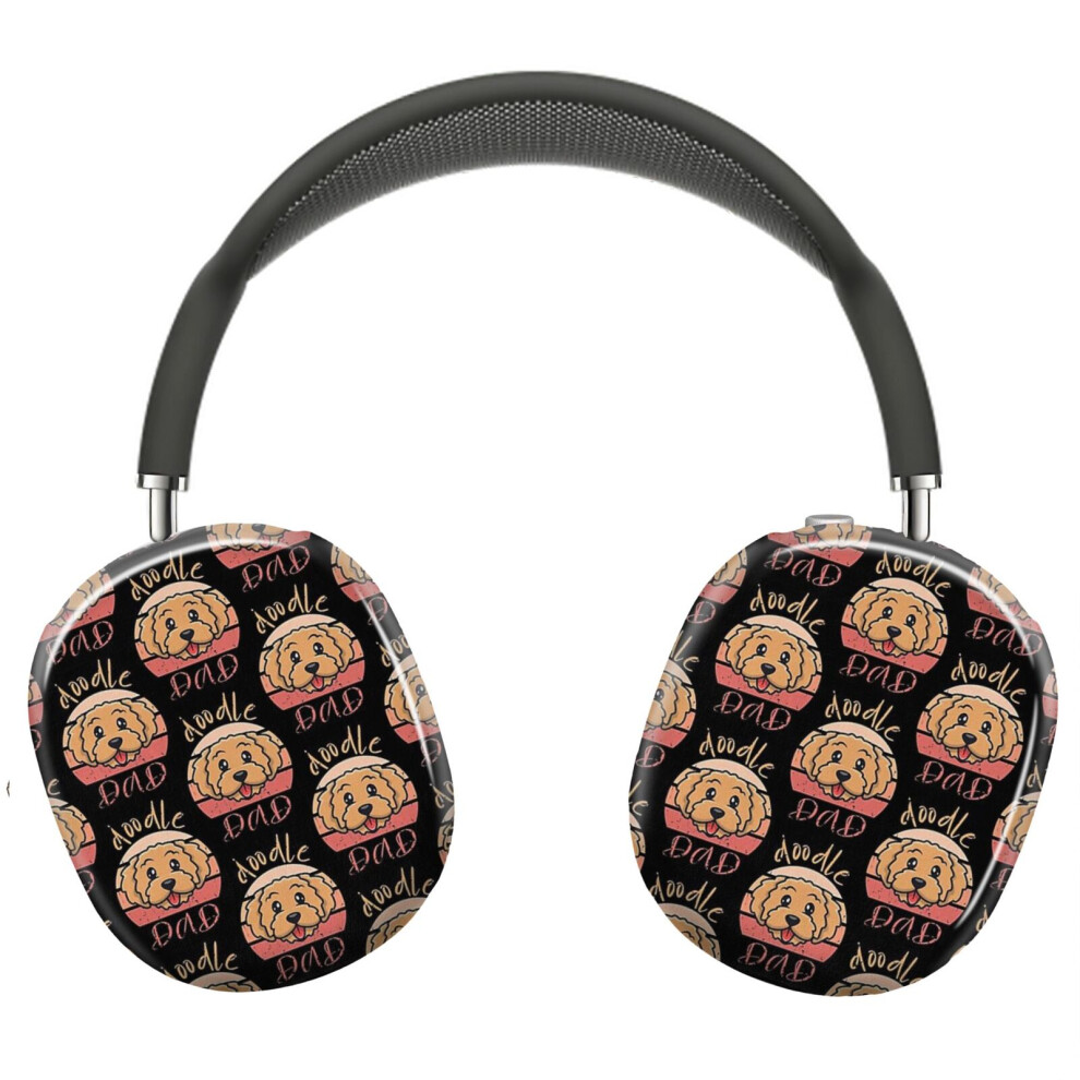 (Best Doodle Dad Mens Goldendoodle Vintage _10331) Protective Cover For Airpods Max Headphones Aesthetic Print Snap On Cases 8841579025085
