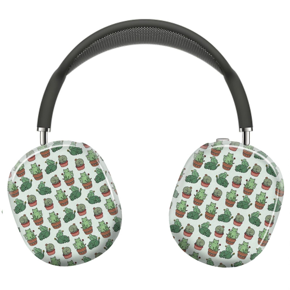 (Cactus Cats_4238) Protective Cover For Airpods Max Headphones Aesthetic Print Snap On Cases 8841579039846