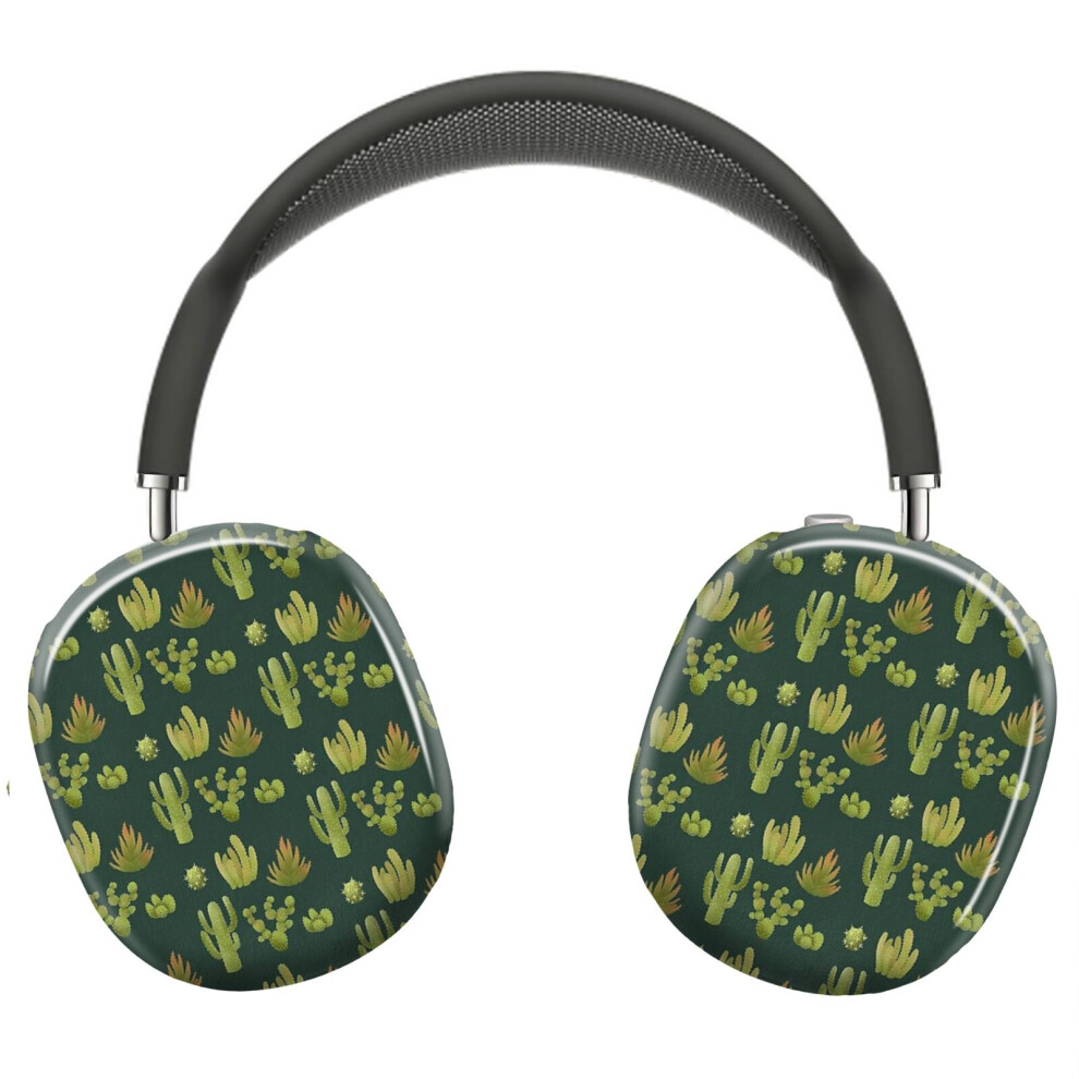 (Cacti Pattern_4615) Protective Cover For Airpods Max Headphones Aesthetic Print Snap On Cases 8841579039907