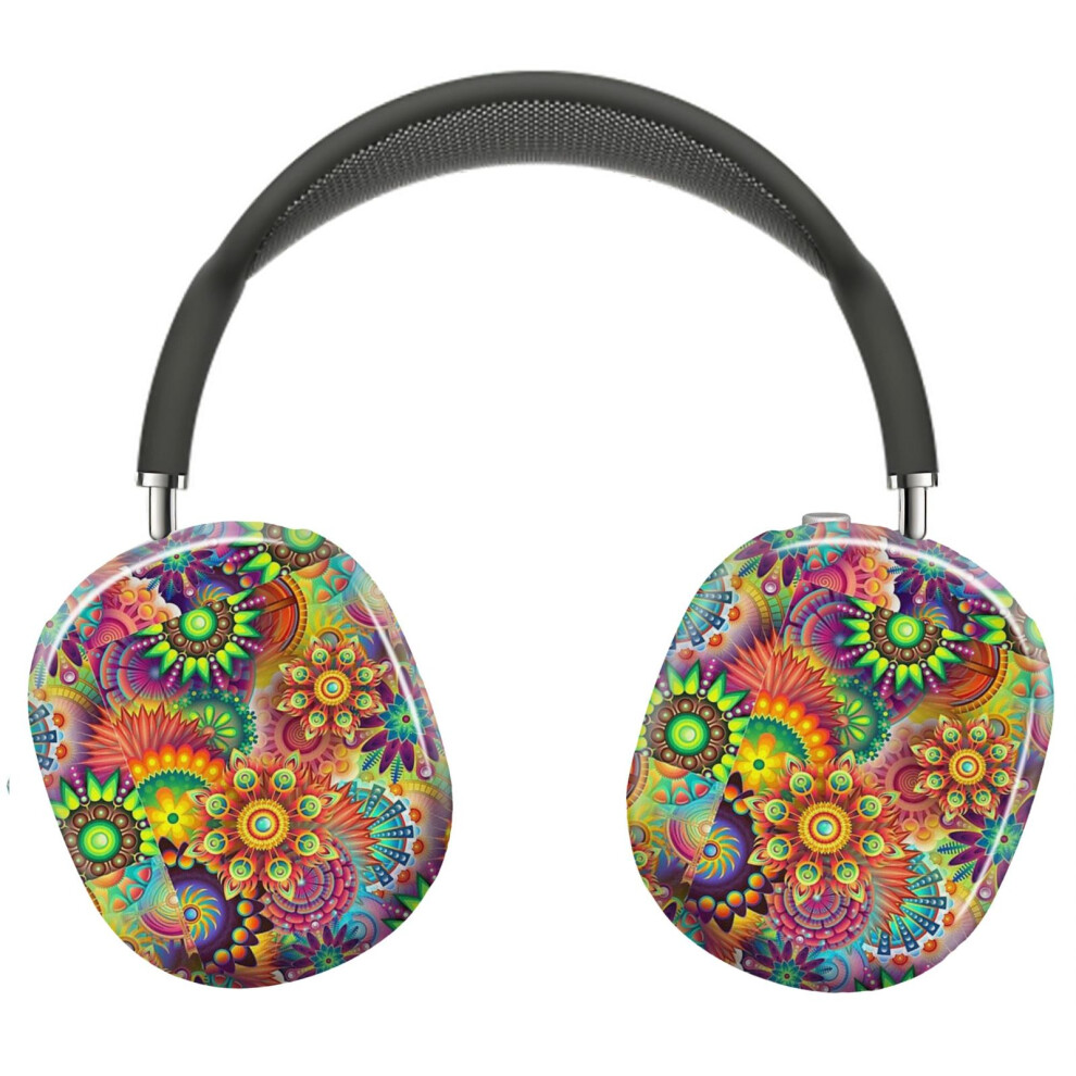 (Awesome Psychedelic ~_7765) Protective Cover For Airpods Max Headphones Aesthetic Print Snap On Cases 8841579028024