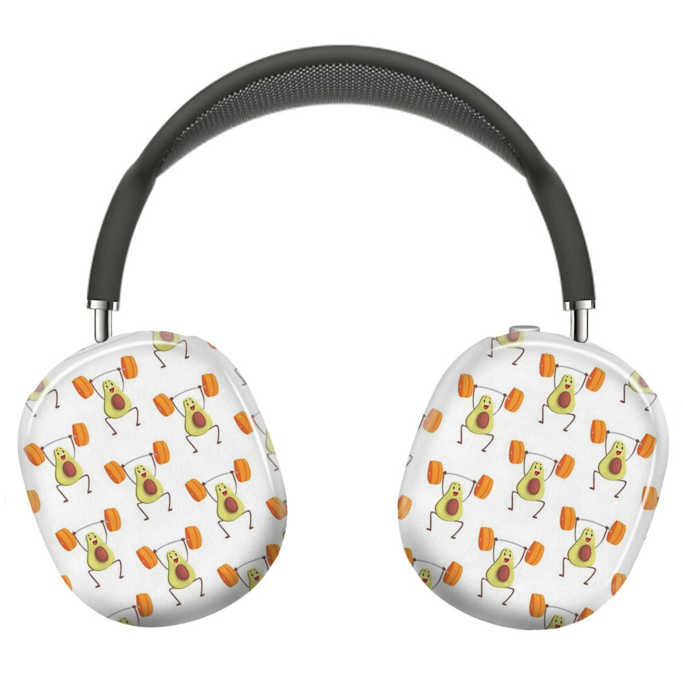 (Avocado Weightlifting With Barbell Funny_4651) Protective Cover For Airpods Max Headphones Aesthetic Print Snap On Cases 8841579028130
