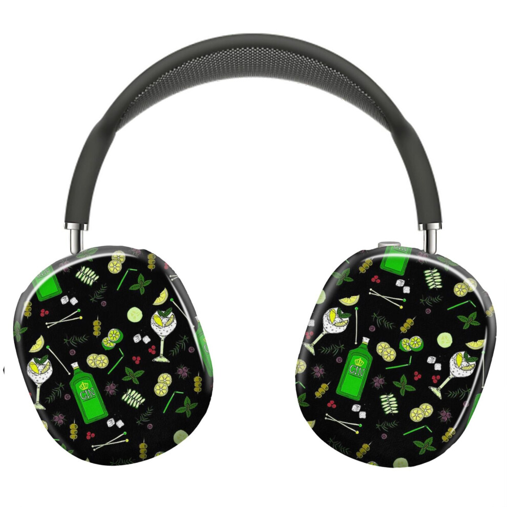 (Gin And Tonic Pattern Gin O'clock Cocktails_3887) Protective Cover For Airpods Max Headphones Aesthetic Print Snap On Cases 8841579057253