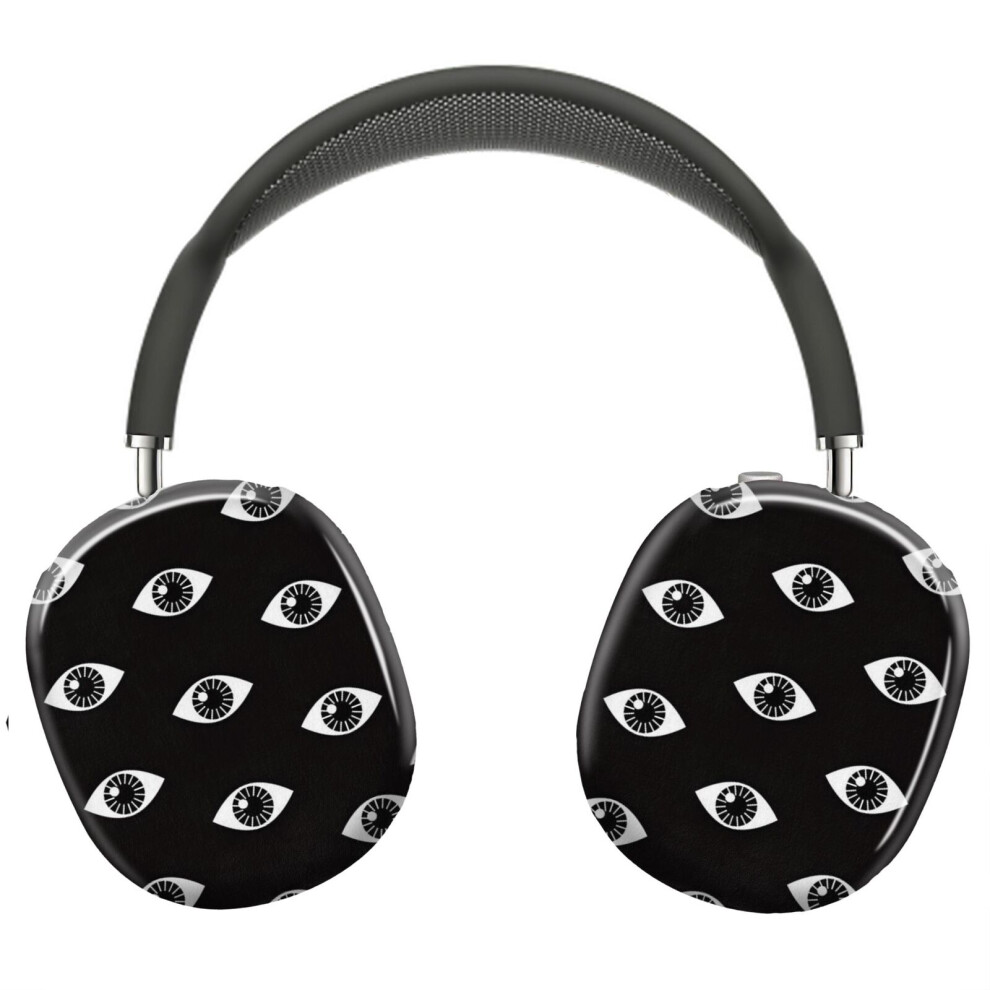 (Eyes Wide Open - On Black_5943) Protective Cover For Airpods Max Headphones Aesthetic Print Snap On Cases 8841579063346