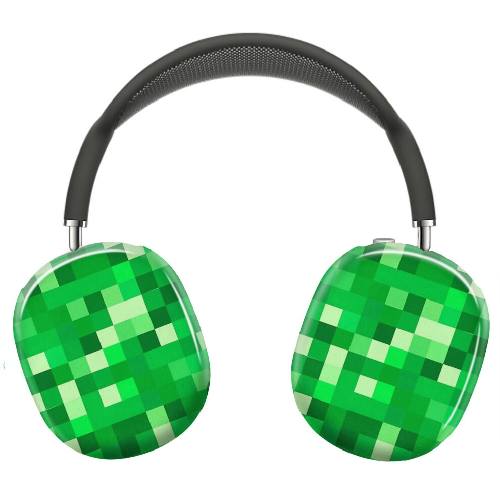 (Creeper Pattern Minecraft Style_22206) Protective Cover For Airpods Max Headphones Aesthetic Print Snap On Cases 8841579052630