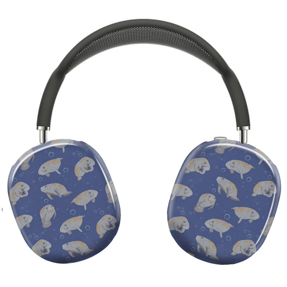 (Manatees And Bubbles_7046) Protective Cover For Airpods Max Headphones Aesthetic Print Snap On Cases 8841579079040
