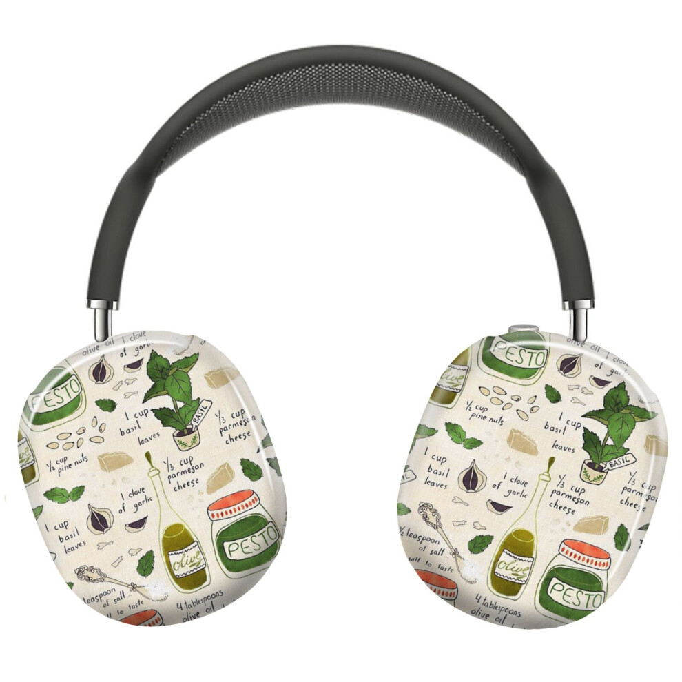 (Pesto Illustrated Recipe. _5209) Protective Cover For Airpods Max Headphones Aesthetic Print Snap On Cases 8841579086420