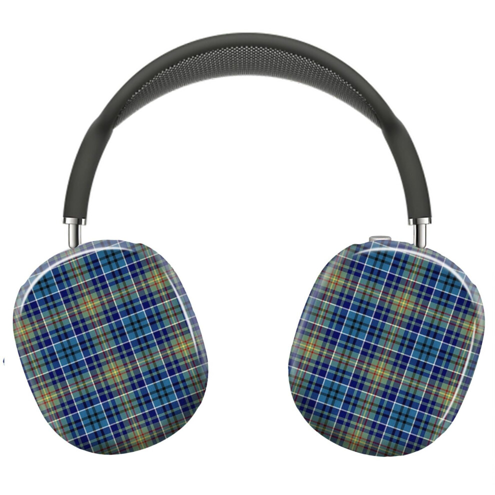 (O'sullivan Tartan Bright Irish Plaid_8188) Protective Cover For Airpods Max Headphones Aesthetic Print Snap On Cases Blue 8841579088981
