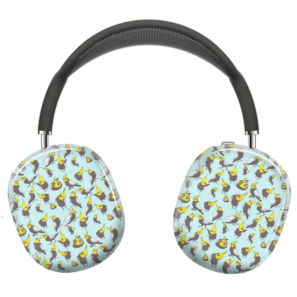 (Cockatiel Doodle Pattern_10541) Protective Cover For Airpods Max Headphones Aesthetic Print Snap On Cases 8841579034520