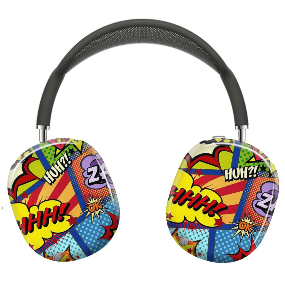 (Colorful Comic Book Panels_8700) Protective Cover For Airpods Max Headphones Aesthetic Print Snap On Cases 8841579034186