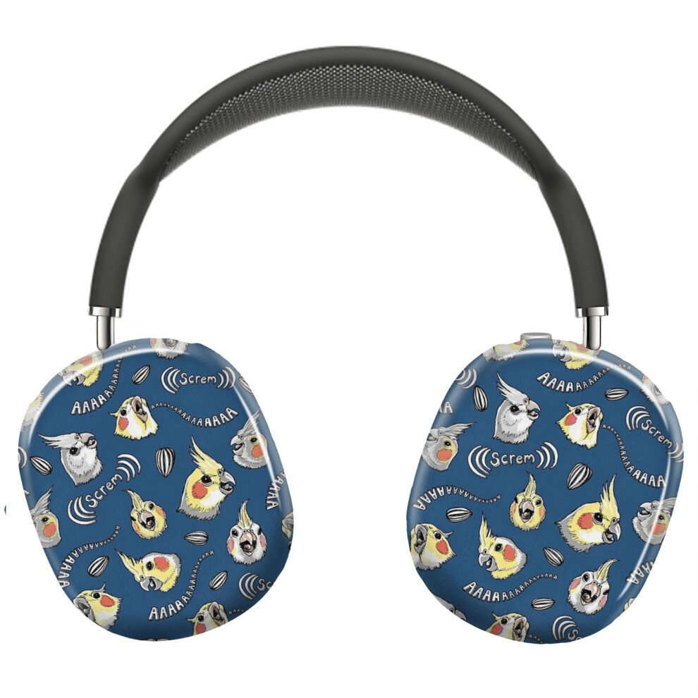(Cockatiel Screm_11374) Protective Cover For Airpods Max Headphones Aesthetic Print Snap On Cases 8841579034506