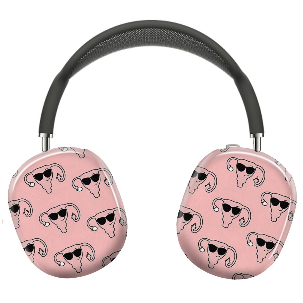 ( Middle Finger Uterus_6191) Protective Cover For Airpods Max Headphones Aesthetic Print Snap On Cases Pink 8841579085188