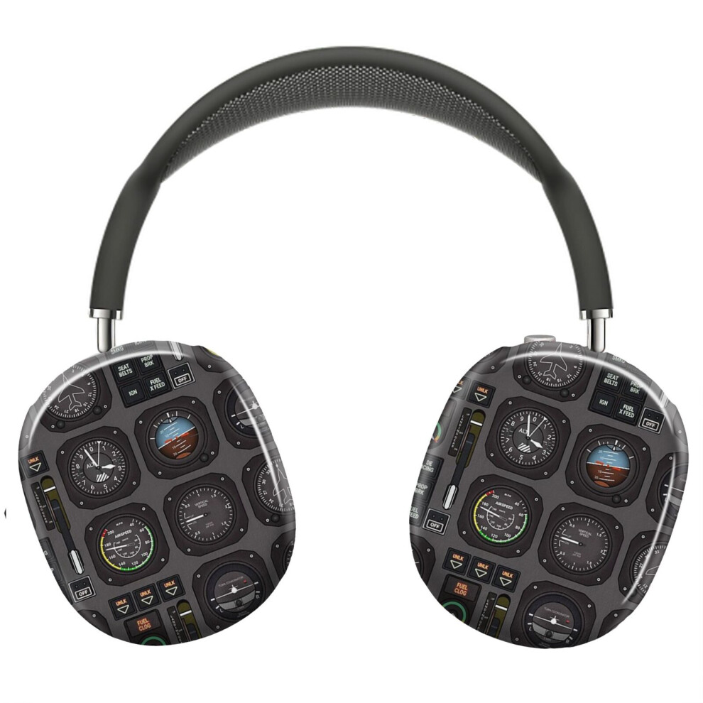 (Pilot Flight Instruments_22491) Protective Cover For Airpods Max Headphones Aesthetic Print Snap On Cases 8841579085362