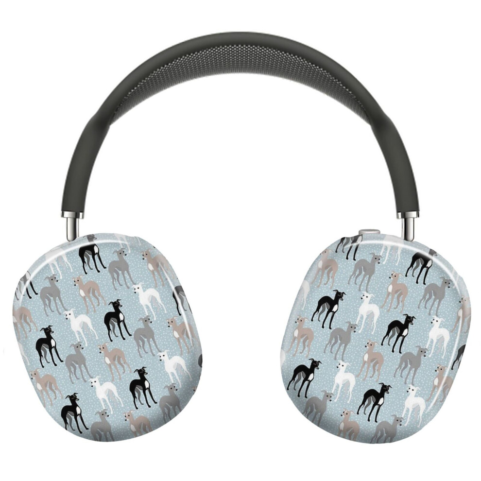 (Italian Greyhounds Mid-Century Modern Pattern_8328) Protective Cover For Airpods Max Headphones Aesthetic Print Snap On Cases 8841579067863