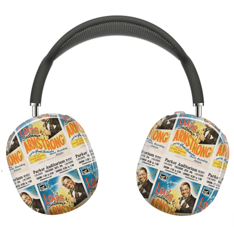 (Louis Armstrong - Vintage Concert Poster_11316) Protective Cover For Airpods Max Headphones Aesthetic Print Snap On Cases 8841579080305