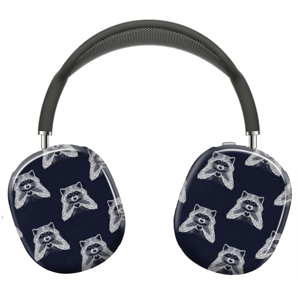 (Love Raccoon_14234) Protective Cover For Airpods Max Headphones Aesthetic Print Snap On Cases 8841579080138