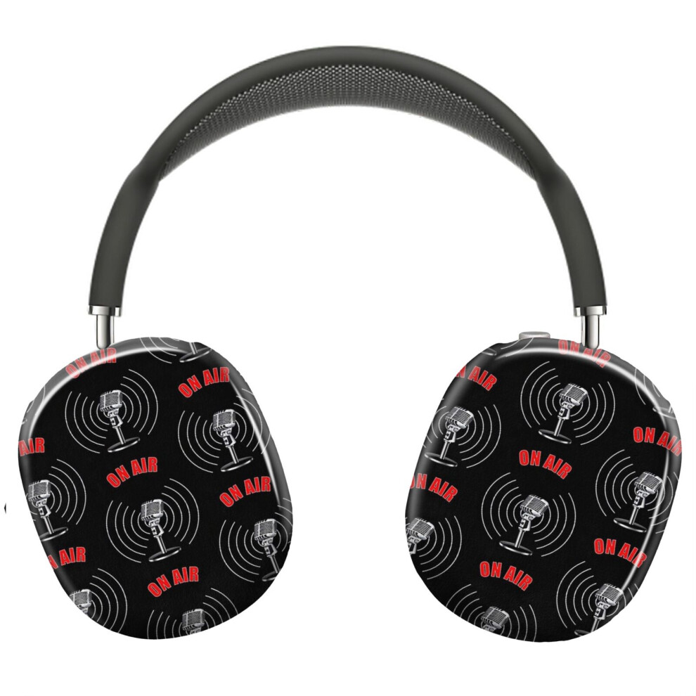(Microphone_8103) Protective Cover For Airpods Max Headphones Aesthetic Print Snap On Cases 8841579076490