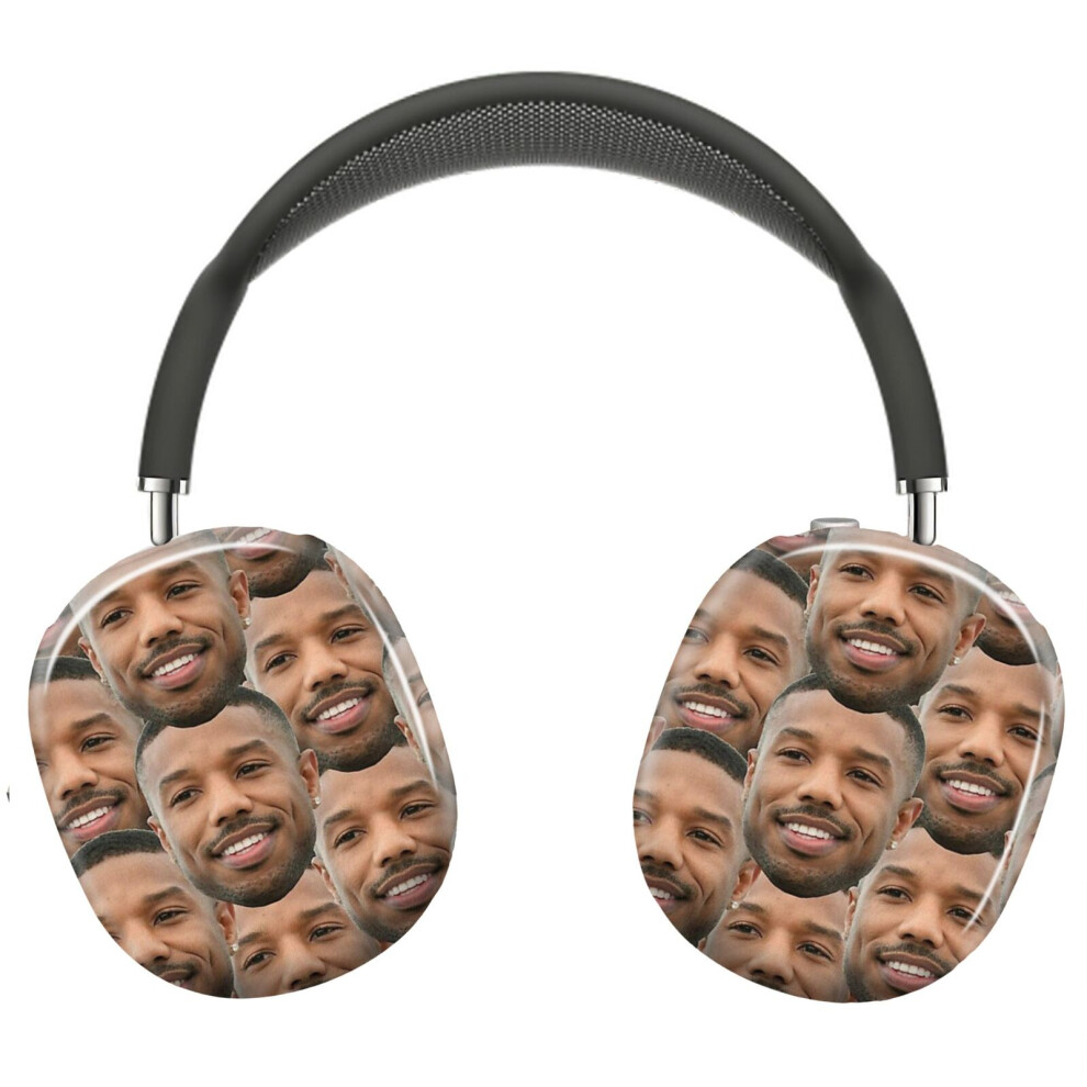 (Michael B Jordan Heads_5097) Protective Cover For Airpods Max Headphones Aesthetic Print Snap On Cases 8841579076667