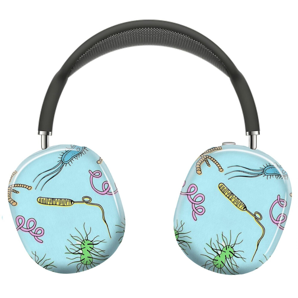 (Microbes Microbiology Pattern_8645) Protective Cover For Airpods Max Headphones Aesthetic Print Snap On Cases 8841579076551