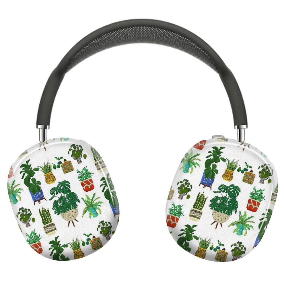 (Mid Century Modern Pottery With Plants_11354) Protective Cover For Airpods Max Headphones Aesthetic Print Snap On Cases 8841579076421