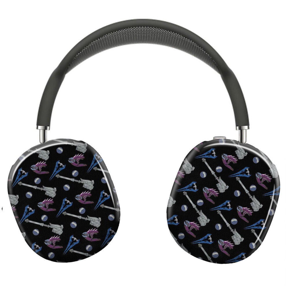 Photos - Portable Audio Accessories 9434) Protective Cover for AirPods Max Headphones Aesthetic Print Snap On Cases(Halo Weapon Pattern (Black)