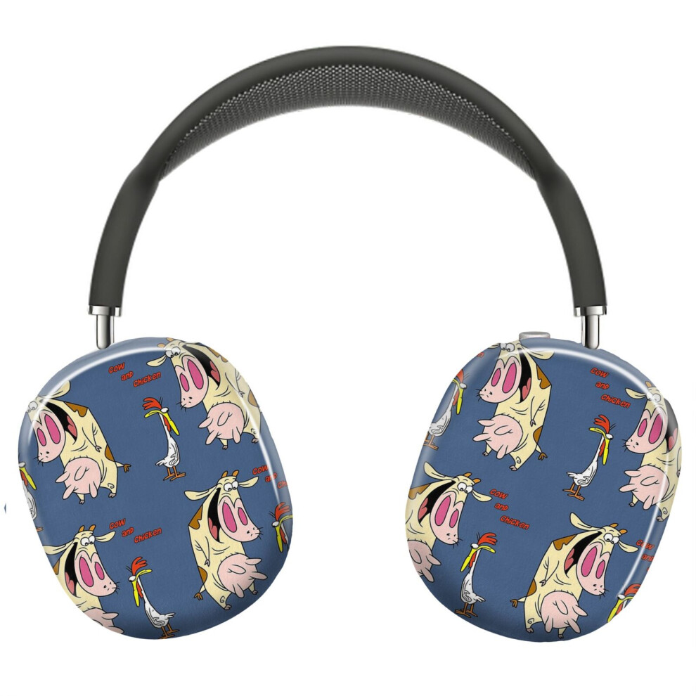 (Cow And Chicken_4398) Protective Cover For Airpods Max Headphones Aesthetic Print Snap On Cases 8841579053002