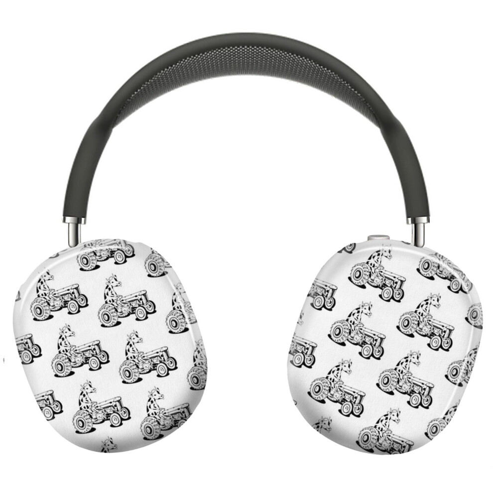 (Cow Driving A Tractor_6769) Protective Cover For Airpods Max Headphones Aesthetic Print Snap On Cases 8841579052975