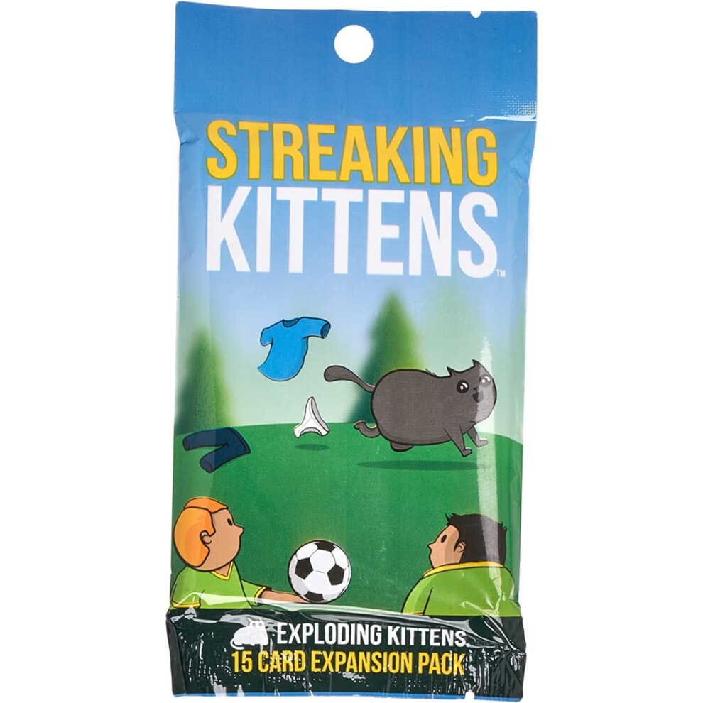 (Streaking Kittens Expansion Set, Blue) Exploding Kittens Party Pack | Card Game