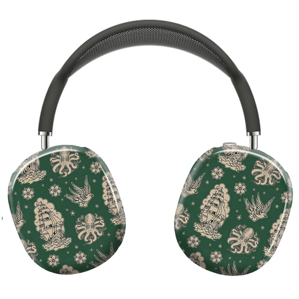 (Old School Sailor Tattoos_5834) Protective Cover For Airpods Max Headphones Aesthetic Print Snap On Cases 8841579090052
