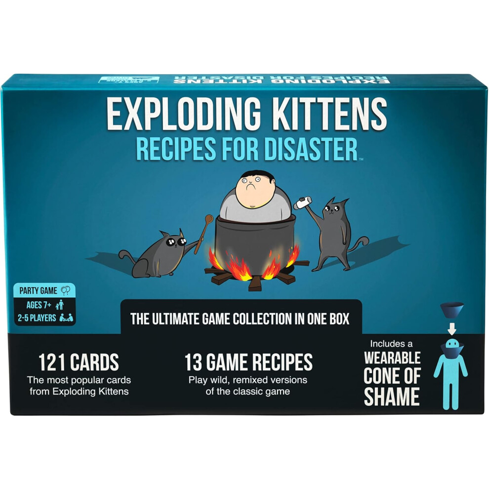 (Exploding Kittens Recipes for Disaster Deluxe Game Set by Exploding Kittens - Card Games for Adults Teens & Kids - Fun F) Exploding Kittens Party Pac