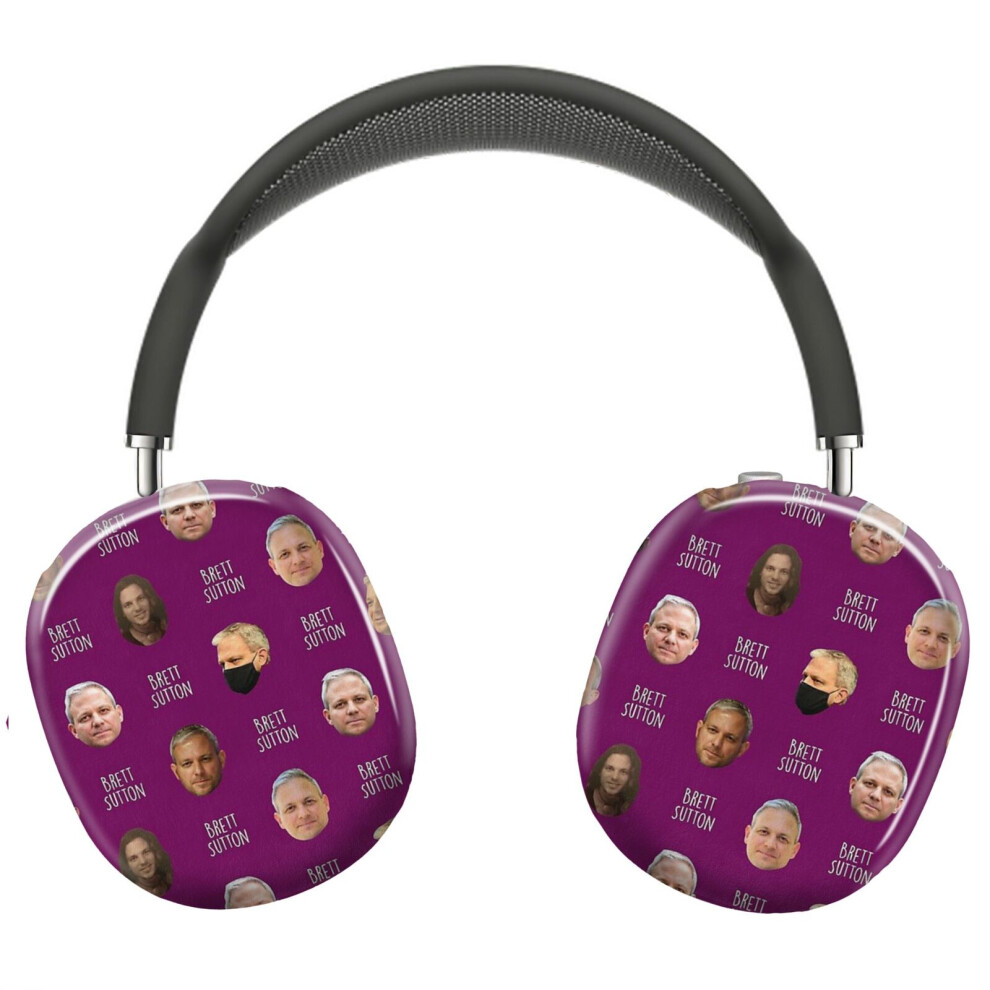 (Brett Sutton - Face Pattern_6160) Protective Cover for AirPods Max Headphones Aesthetic Print Snap On Cases-image-OPC-PFH98DM-NEW