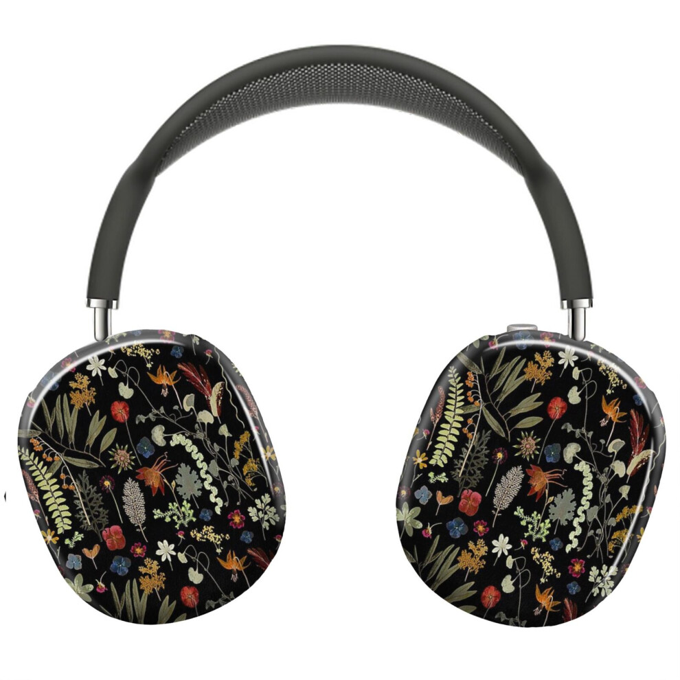 (Botanical Floral _7084) Protective Cover For Airpods Max Headphones Aesthetic Print Snap On Cases Dark 8841579041672
