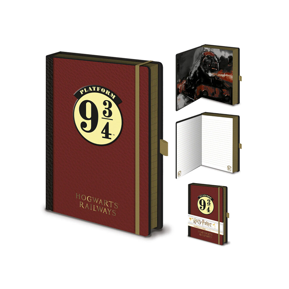 Harry Potter Platform 9 and Three Quarter A5 Premium Notebook