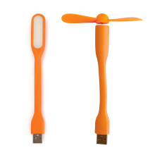 (Ube) SALE! USB Fan Flexible Portable Mini Fan and USB LED Light Lamp For Power