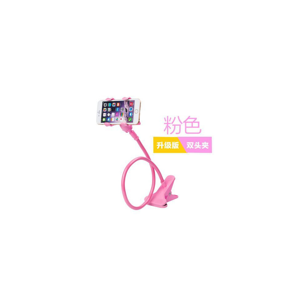 (Pink) Universal Lazy Mobile Phone Gooseneck Stand Holder Stents Flexible Bed Pink 9087453773188